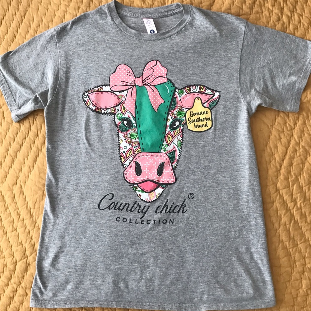 Simply Southern Country Chick Cow Shirt